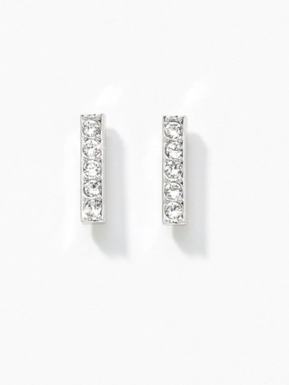 NWT Pavé Bar Earrings by Touchstone Crystal - Picture 2 of 4